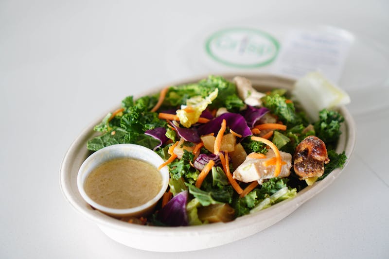 Fresh house salad with mixed greens and vinaigrette