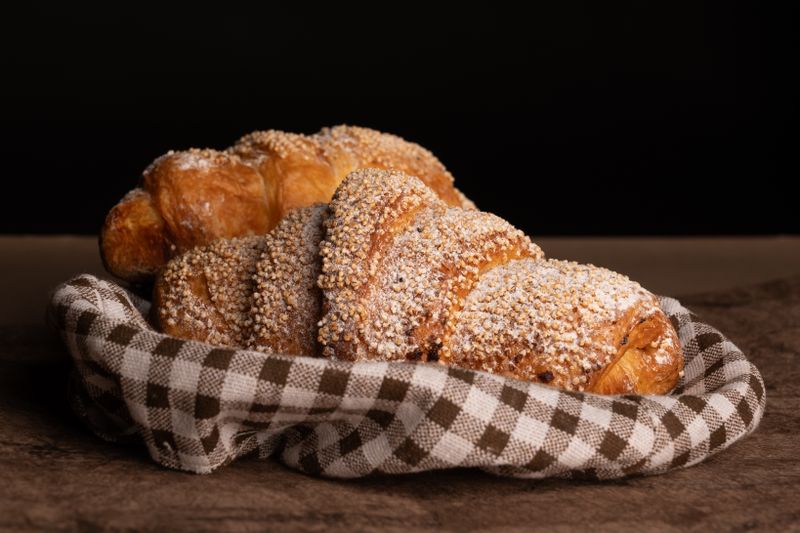 Traditional Sicilian cannoli with sweet ricotta filling